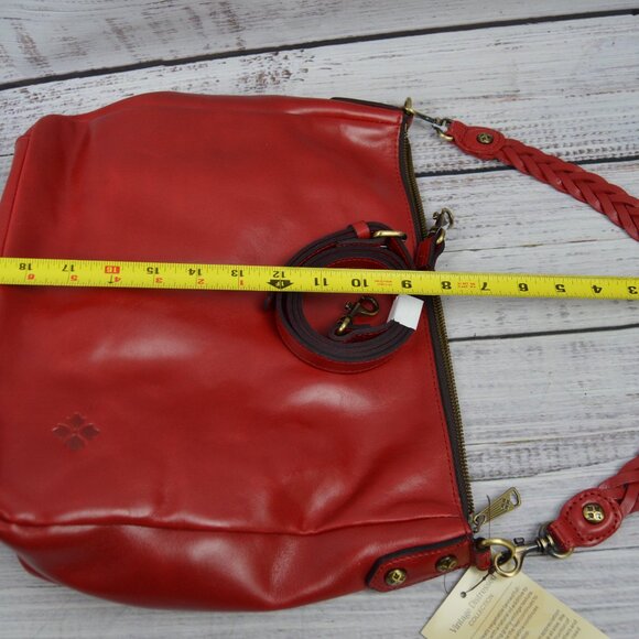 Patricia Nash Lilia Rosewood Large Leather Hobo Crossbody w/ Braided Handle NEW - Picture 10 of 16